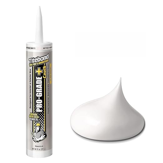 Titebond 10.1 Oz. Pro-Grade Plus 8471 Siliconized Acrylic Water-Based Caulk - Antique White (Pack of 6)