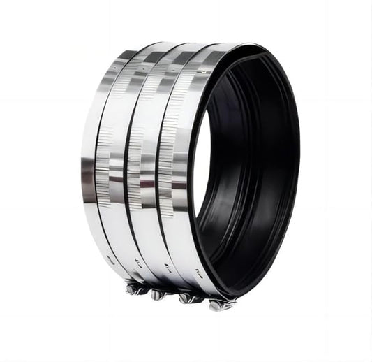 Flexible pipe Coupling with Stainless Steel Clamps.Pipe Connector for PVC and Metal Pipes (6 inch/158mm-162mm)