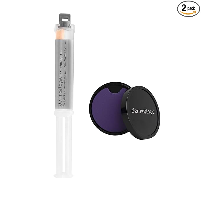 Dermaflage Scar Filler Kit - Porcelain - Deep Scar Cover and Waterproof Concealer for Acne Scars Wrinkles, and Ice Pick Scars Makeup, 1 mo supply