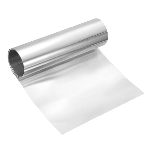 uxcell Aluminum Flashing Roll, 8in x 3.3ft Metal Roof Panels 0.2mm Waterproof Aluminum Sheet Roll for House Repair, Roof Flashing, Sealing Windows Doors, DIY Projects