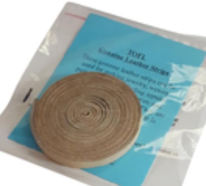 Leather Strap for Crafts & Jewelry | 72 Long × 5/8" Wide × 1/8" Thick (7-8oz) | Genuine Leather Strips for Crafts, Projects or Repairs - Natural | 5-Pack