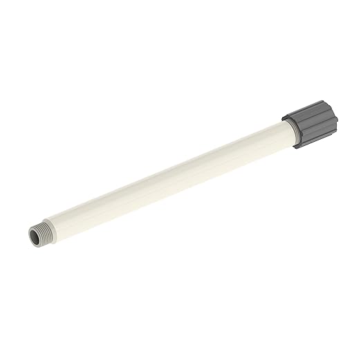 Albion Engineering Company 484-146-6166F4M Threaded-Type Static Mixing Nozzle, 20 Elements x 3/4" NPT, 15" Long Nozzle x 3/4" ID, White for Dispensers AT1200S & AT1200S-2
