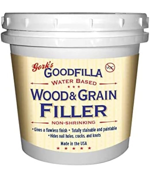 Goodfilla Rosewood, 1 Quart (3.5lbs), Wood and Grain Filler, Stainable, Tintable, Sandable, Sandable, Zero Waste, Non-Toxic, USA Made