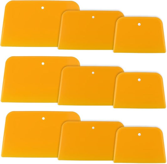 9PCS Body Filler Spreader Tool with 4/5/6 Inch,Multi-Purpose Car Body Filler Kit for Car Bodies Applying Fillers,Caulks,Glazes,Putties,Reusable Professional Automotive Tools