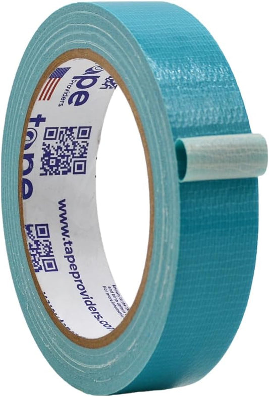 WOD DTC10 Advanced Strength Industrial Grade Teal Blue Duct Tape, 1 inch x 60 ft. Waterproof, UV Resistant For Crafts & Home Improvement