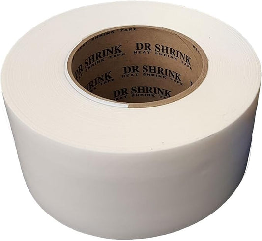 Dr. Shrink + 3 inch, White, Heat Shrink Tape, DS-703W, 3 inch x 180 feet