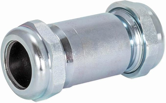 Eastman 4-3/8 Inch Long Pattern Compression Coupling, 1 Inch IPS, Galvanized Steel, 20566