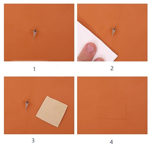 Self Adhesive Leather Repair Patch Dark Khaki Faux Leather Fabric 19.7 x 54 Inch Leather Repair Tape Kit for Upholstery, Furniture, Couch, Sofa, Car Seats, Chairs