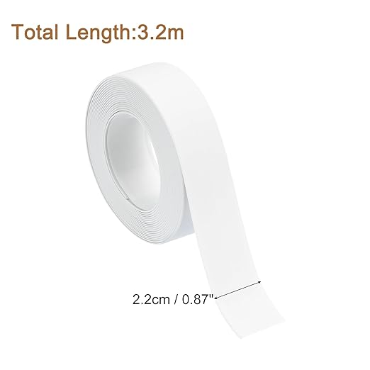 uxcell 4 Rolls White Caulk Sealant Strip Waterproof Self Adhesive 0.87" x 10.5Ft Toilet Caulk Tape, Bathtub Caulk Sealing Strip for Kitchen Countertop, Sink, and Floor Edge Protector