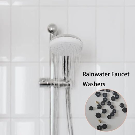 116 PCS Faucet Washers Assortment Kit, Flat & Beveled Rubber Faucet Washers, Brass Bibb Screws, Multi-Size Faucet Stem Washers, Outdoor Faucet Repair Kit