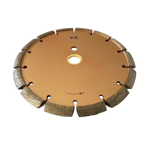 8" Crack Chaser Blade for Cured Concrete, Asphalt Repair or Joint Widen, 0.5" Width, 1"/20mm Arbor