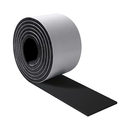 High Density Foam Tape - 3'' X 1/4'' X 6.5Ft(2 Rolls) Weatherproof Adhesive Prevent Condensation Heat Resistant Weather Stripping Easy to Cut & Install & Remove for Car Doors Pipes Windows