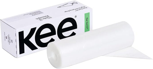 KEE-SEAL Disposable Pastry Bags, Piping Bag with Grip Tight Outer Surface, Smooth-Flow Interior, Easy Tear Perforation, Convenient Dispenser Box, 21-Inch, Clear