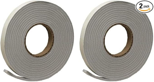 Frost King Vinyl Foam Tape - Closed Cell - Moderate Compression, 3/4" W, 3/16" Thick, 17' L, Grey (Pack of 2)