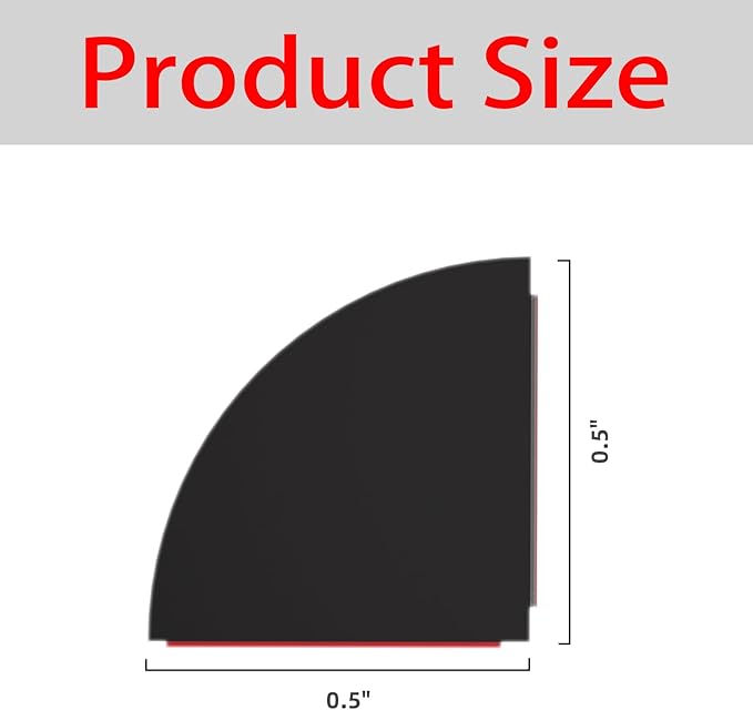 Flexible Quarter Round Molding, Mini Peel and Stick Rubber Trim Moulding(78Inch)
