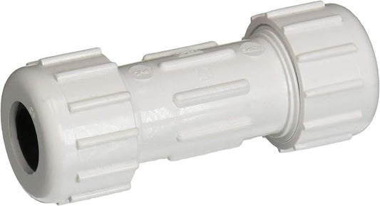 NDS CPC-0500 PVC Compression Coupling, Pipe Connection, IPS Coupling, Compression Fitting, 1/2-Inch IPS UC, White