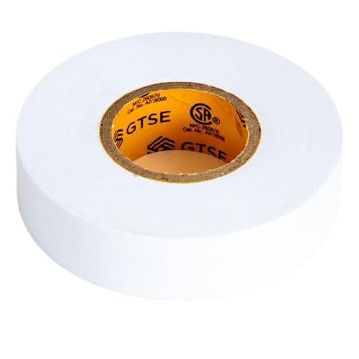 GTSE White Electrical Tape, 240 Rolls Bulk Box – Waterproof, Industrial Grade Vinyl, 3/4 in x 66ft– Strong Self-Adhesive PVC Electric Tape for Wire Insulation, 7 Mil, 600V – UL/CSA Listed