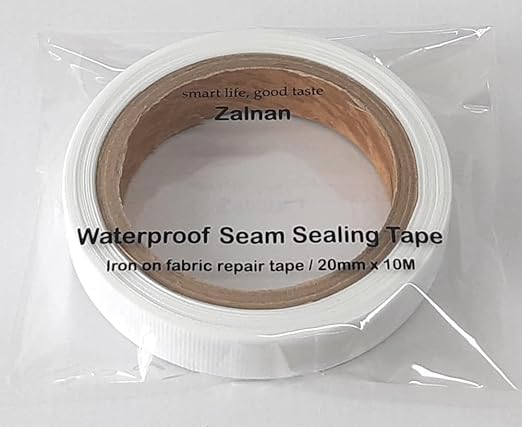 Seam Sealing Tape Iron on Patch Repair Gore Clothing Jackets Pants Waterproof Fabric Mending Clothes Textile Adhesive (White)