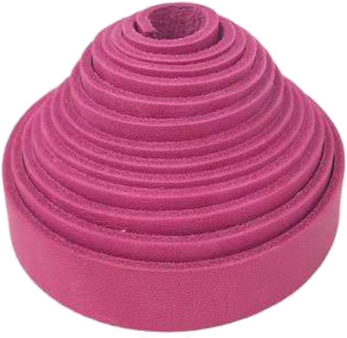 Leather Strap for Crafts & Jewelry | 72 Long × 5/8" Wide × 1/16" Thick (4-5oz) | Genuine Leather Strips for Crafts, Projects or Repairs - Pink | 3-Pack