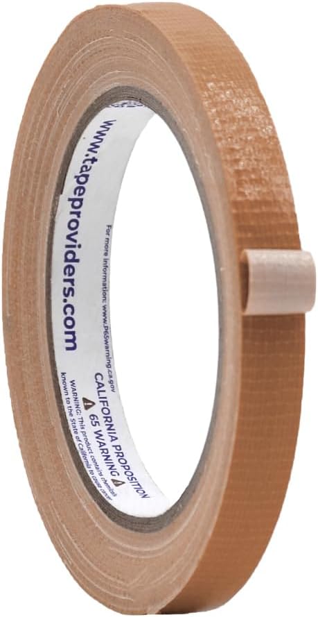 WOD DTC10 Advanced Strength Industrial Grade Tan (Beige) Duct Tape, 1/4 inch x 60 ft. Waterproof, UV Resistant For Crafts & Home Improvement