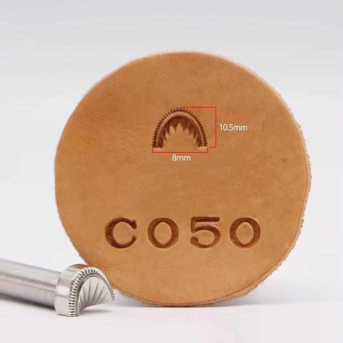 Leather Stamp Tools Stamping Working leathercraft Carving Leather Craft Working Generic Geometrics Seashell Filler (C050)