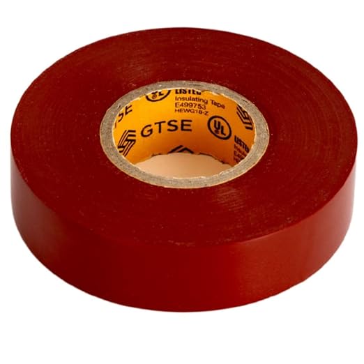GTSE Brown Electrical Tape, 240 Rolls Bulk Box – Waterproof, Industrial Grade Vinyl, 3/4 in x 66ft– Strong Self-Adhesive PVC Electric Tape for Wire Insulation, 7 Mil, 600V – UL/CSA Listed