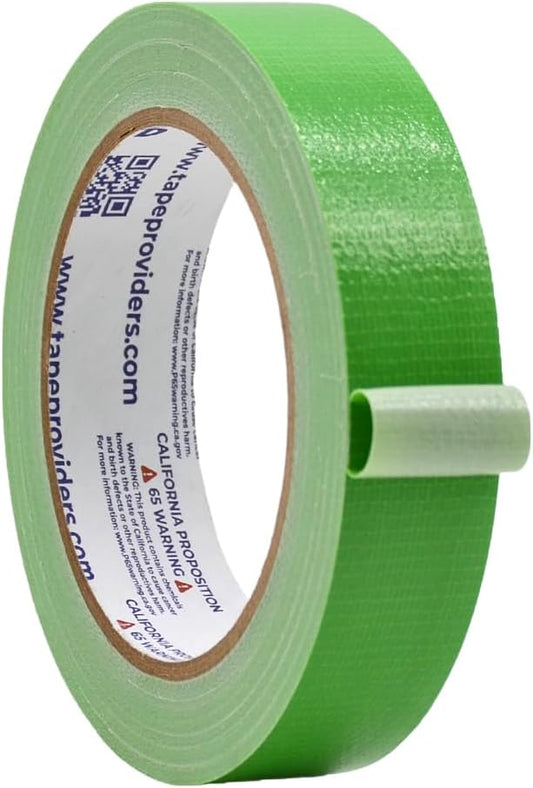 WOD DTC10 Advanced Strength Industrial Grade Light Green Duct Tape, 1 inch x 60 ft. Waterproof, UV Resistant For Crafts & Home Improvement