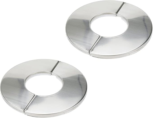 Wall Split Flange, Stainless Steel Round Escutcheon Plate for 1.65"/42mm Diameter Pipe, Pack of 2