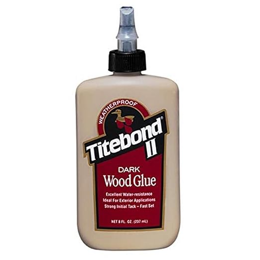 Titebond 3703 Cross-Linking Polyvinyl Acetate Dark Wood Glue, 8 Oz, Bottle, Light, Liquid, 8 Ounce, Brown | Dyed Wood Adhesive for Wood, Hardboard, Particleboard, Leather, Cloth & Other Porous Materials