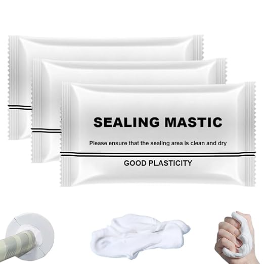 Waterproof Sealant Mastic, 2026 New Type White Mastic Repair Sealing Clay, Quick Mending Mud for Drain Connection, Wall Hole, Air Conditioning Hole and Gaps Wall Filler (3)