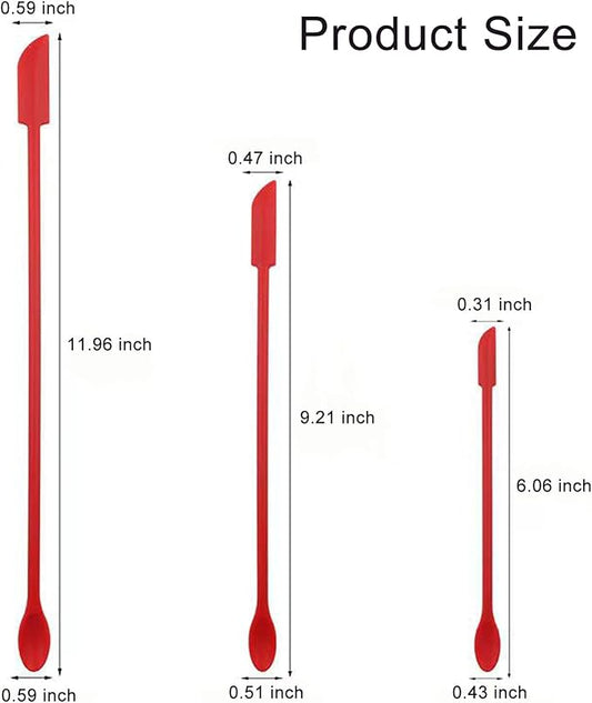 Mini Silicone Spatula Set, Small Rubber Spatula for Makeup, Thin Jar Scraper for Kitchen(4, CANDY COLORS)
