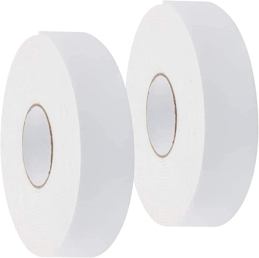 Double Sided Foam Tape 2.36In x 33FT 2 Pack, Mounting Tape Heavy Duty, Strong Adhesive Weatherproof Seal Strips for DIY Craft Picture Poster, Car & Gap Filling Mountings, Home Office Decor (White)