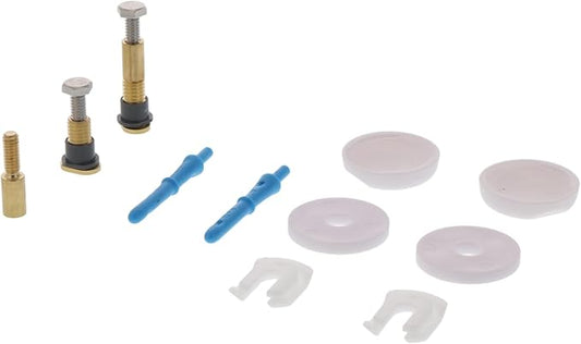 NEXT BY Danco Zero Cut Bolts | Brass Toilet Mounting Bolts | Toilet Repair | White Bolt Caps | Toilet Bolts Screws (10770), "adjustment is 1"" to 3"""