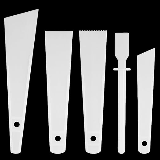 5 Pcs Applicator Glue Spreaders, Plastic Glue Smear Sticks Applicator Tool Glue Sticks Scraper Stick for Leatherwork Woodwork Handmade DIY Art Crafts Project, Easy Clean