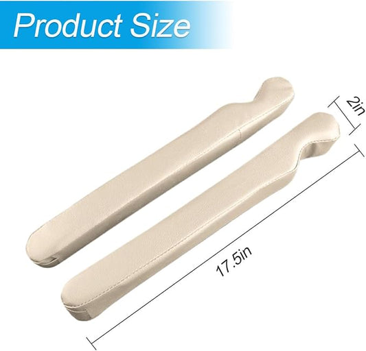 Mandark Car Seat Gap Filler, 2PCS Leather Vehicle Gap Stopper to Fill Between Seat and Console, Automotive Crevice Plug Blocker Accessories from Dropping, Universal for SUV, Sedan, Truck (Beige)