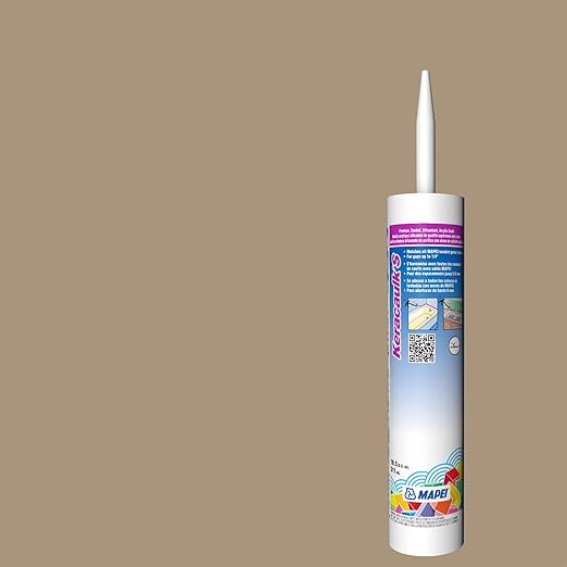 Mapei Keracaulk S Premium, Paintable, Sanded, Siliconized Acrylic Caulk, Expertly Formulated to Match Grout Colors, 10 oz., 5005 Chamois- Sanded
