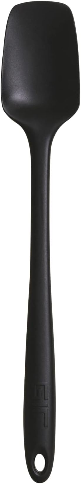 GIR: Get It Right Silicone Spatula Spoonula, Non toxic cooking utensils for Nonstick Cookware, Cooking and Baking - Skinny- 11IN - Black