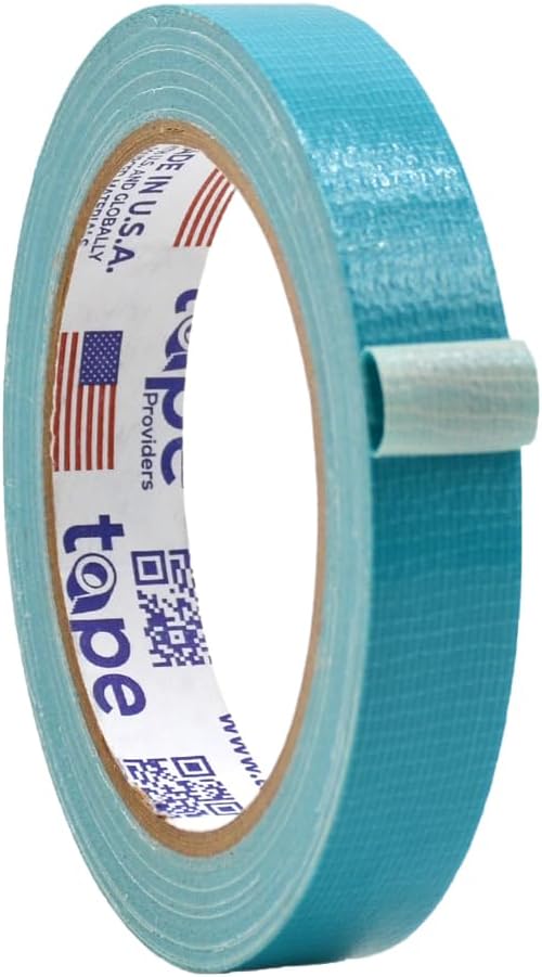 WOD DTC10 Advanced Strength Industrial Grade Teal Blue Duct Tape, 3/4 inch x 60 ft. Waterproof, UV Resistant For Crafts & Home Improvement