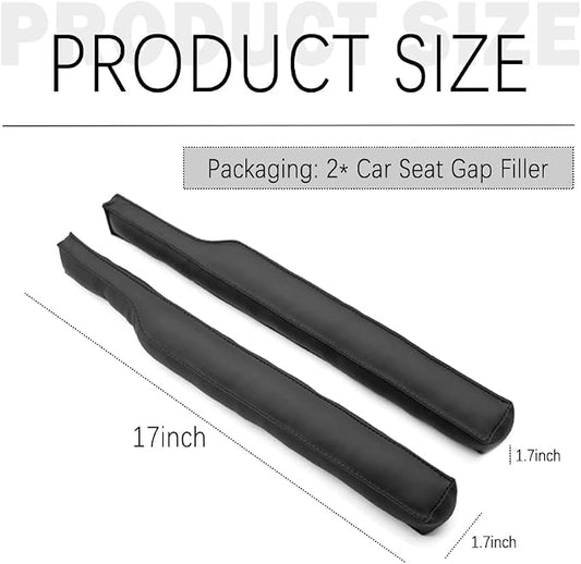 2026 New Leather Car Seat Gap Filler 2 Pack,Premium Car Seat Gap Plug Blocks Phones/Keys from Falling,Universal in Between Cars Seats Catcher for Most Cars/SUVs/Trucks