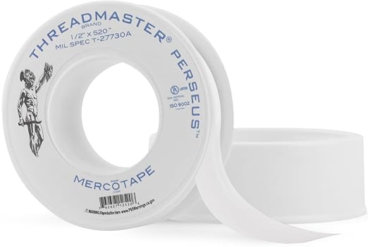 TAPEWELL Professional Grade Plumbers Tape - High Density Thread Sealant Teflon Tape, 1/2 Inch X 520 Inches