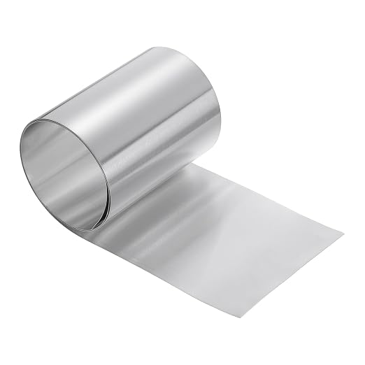 uxcell Aluminum Flashing Roll, 4in x 3.3ft Metal Roof Panels 0.5mm Waterproof Aluminum Sheet Roll for House Repair, Roof Flashing, Sealing Windows Doors, DIY Projects