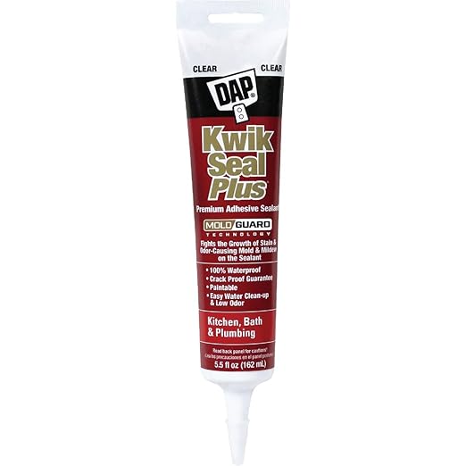 Dap 18546 5.5 Oz Kwik Seal Plus Kitchen & Bath Adhesive Caulk w/Micro