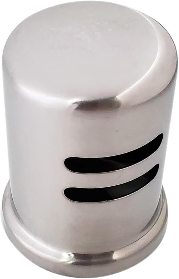 Westbrass D201-1-07 1-3/4" x 2-3/4" Solid Brass Air Gap Cap Only, Skirted, Satin Nickel