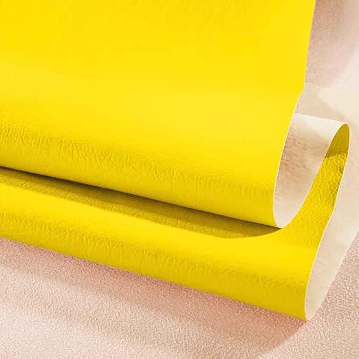 Leather Repair Patch Tape Kit, Self Adhesive Leather Repair for Furniture, Couch, Sofa, Car Seats,Office Chair,Vinyl Repair Kit (Yellow,19x19 inches)