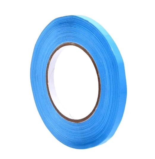 WOD Light Blue Produce Poly Bag Sealing Tape, 3/8 inch x 180 yds. for Packaging and Sealing of Meat, Gifts, or Ice Bags BSTC24PVC
