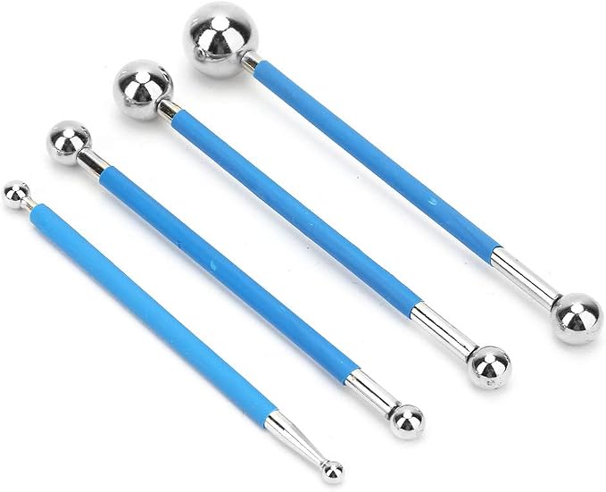 4Pcs Caulk Finishing Tool, Double Steel Caulk Smoothing Tool, 8 Different Sizes Caulking Tools Finishing, Exquisite Caulking Grout Applicator Tools for Ceramic Floor Decor