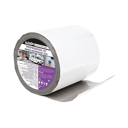 Alenor White RV Roof Butyl Tape 6" Inch x 50’ Ft RV – Pack of 1 - Repair Sealant Tape, Stop Camper Roof Leaks, UV-Resistant, Tent Repair, Weatherproof & Durable for Camper, Trailer, Boat, Trucks