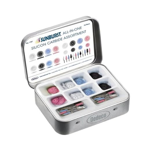 Dedeco Sunburst All-in-One Silicon Carbide Disc Assortment – 78-Piece Kit – Multi-Grit Set for Cleaning, Smoothing & Finishing