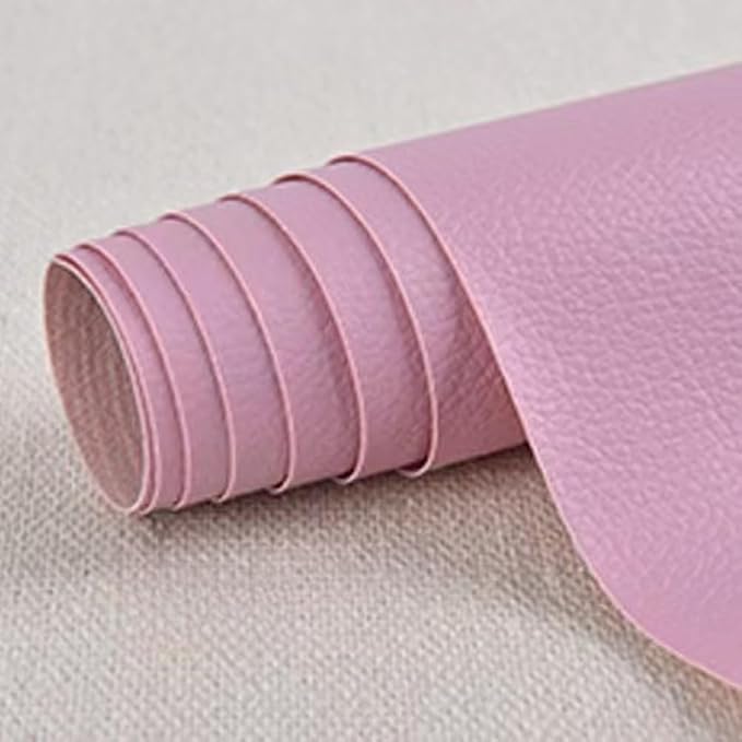Self Adhesive Leather Repair Patch,Leather Repair Patch Tape Kit,Vinyl Repair Patches Waterproof for Couches,Furniture,Kitchen Cabinets,Car Seats (Pink,9.84"×23.62")