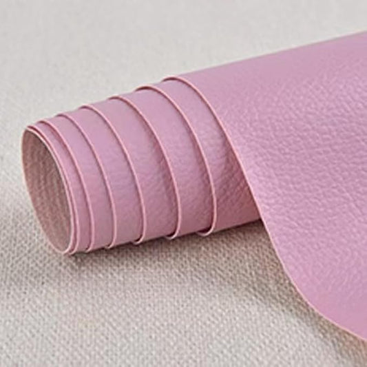 Self Adhesive Leather Repair Patch,Leather Repair Patch Tape Kit,Vinyl Repair Patches Waterproof for Couches,Furniture,Kitchen Cabinets,Car Seats (Pink,9.84"×11.81")